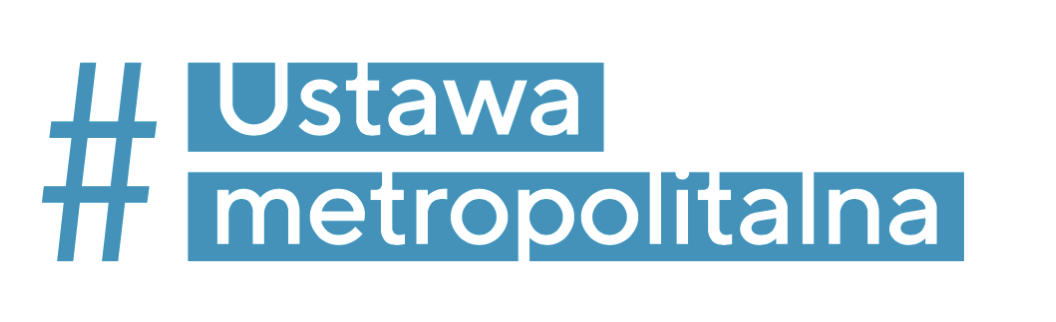 Logo z napisem hashtag ustawa metropolitalna